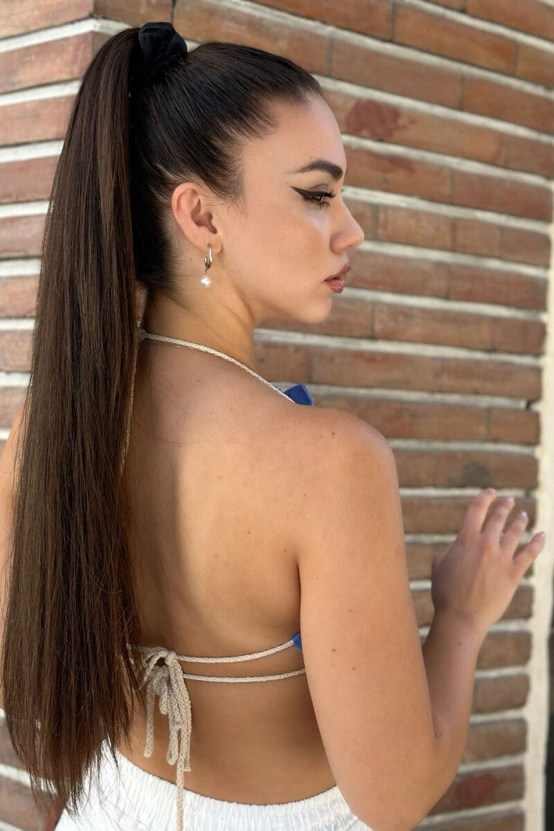 ONE COLOR WOMAN CROP BLUE/BLU - 4