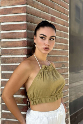 ONE COLOR WOMAN CROP OLIVE/ULLI 