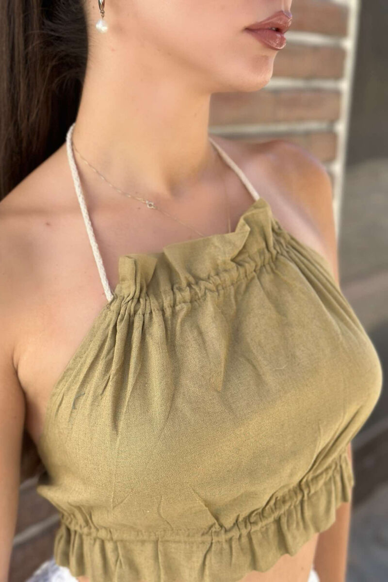 ONE COLOR WOMAN CROP OLIVE/ULLI - 4