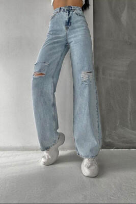 ONE COLOR WOMAN DENIM JEANS LIGHTBLUE/BZ 