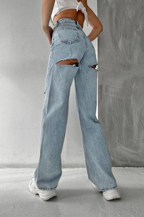 ONE COLOR WOMAN DENIM JEANS LIGHTBLUE/BZ - 2