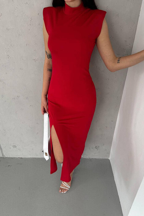 ONE COLOR WOMAN DRESS RED/E KUQE - 3