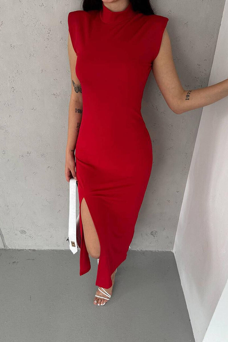 ONE COLOR WOMAN DRESS RED/E KUQE - 3