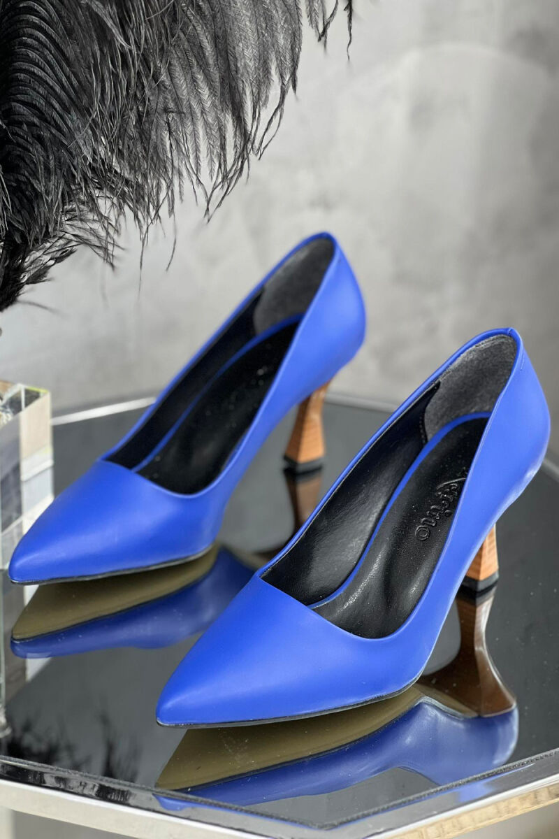 ONE COLOR WOMAN HEELED SHOES DARK BLUE/BEE - 3