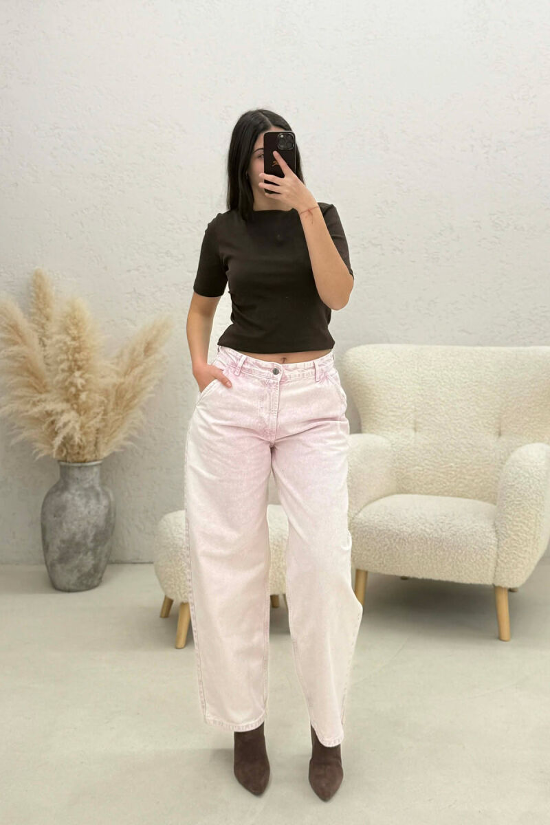 ONE COLOR WOMAN JEANS PINK/ROZE - 1