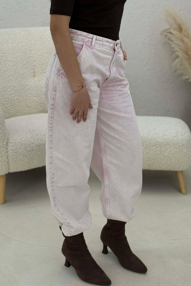 ONE COLOR WOMAN JEANS PINK/ROZE - 5