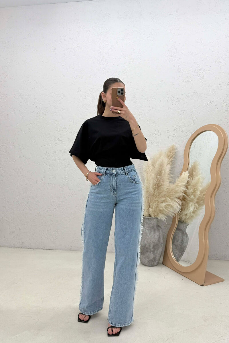 ONE COLOR WOMAN JEANS LIGHTBLUE/BZ - 1