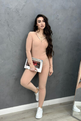 ONE COLOR WOMAN JUMPSUIT BEIGE/BEZHE 