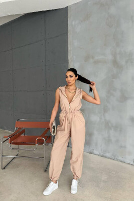 ONE COLOR WOMAN JUMPSUIT BEIGE/BEZHE 