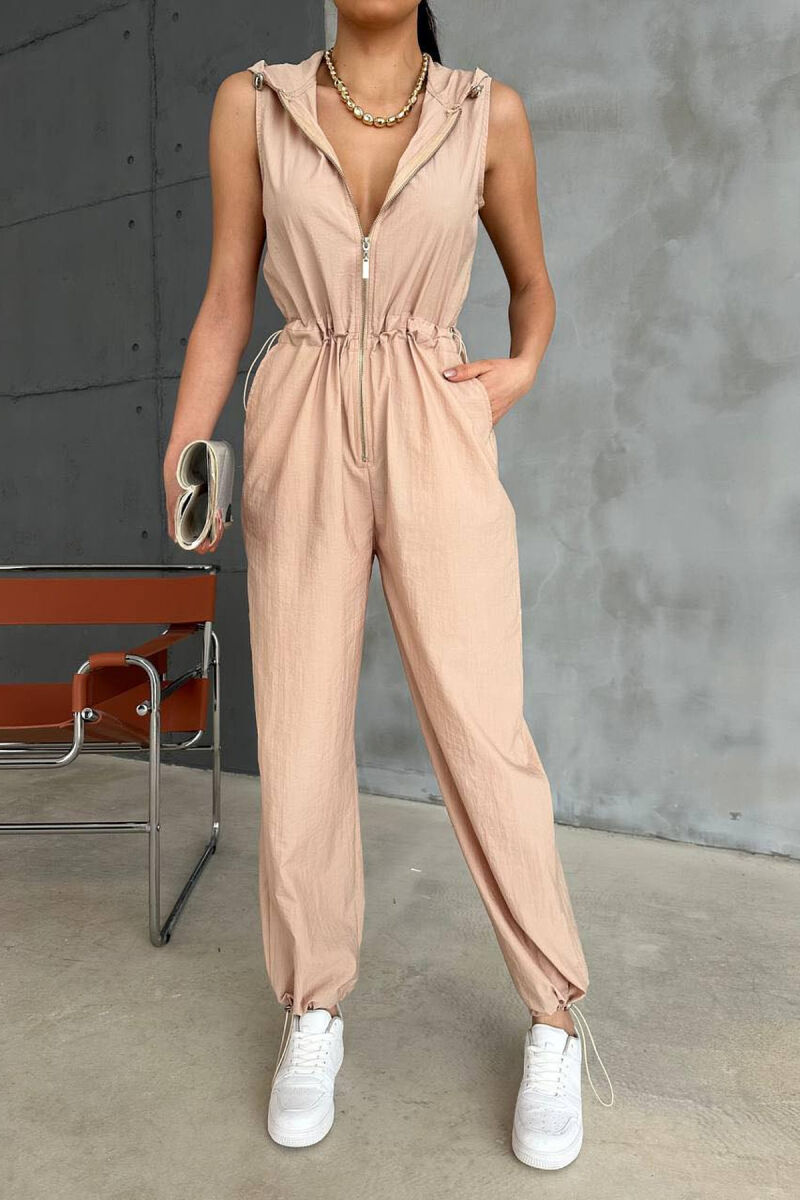 ONE COLOR WOMAN JUMPSUIT BEIGE/BEZHE - 2