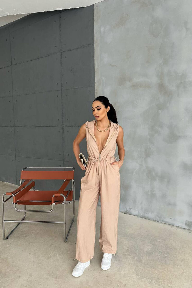 ONE COLOR WOMAN JUMPSUIT BEIGE/BEZHE - 4