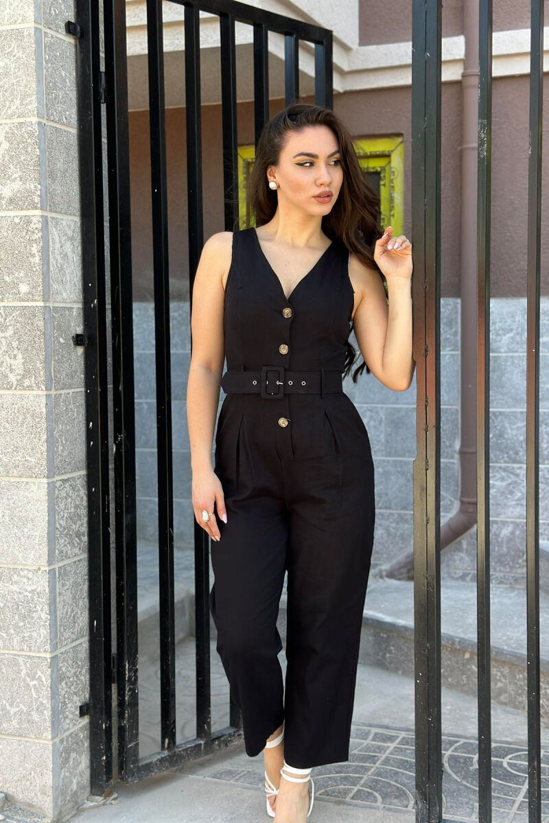 ONE COLOR WOMAN JUMPSUIT BLACK/ E ZEZE - 1