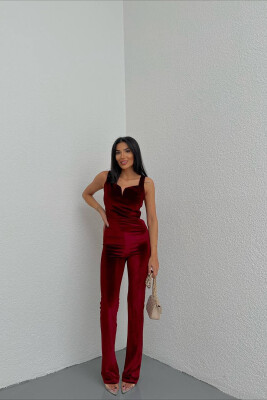 ONE COLOR WOMAN JUMPSUIT BUYRDGUNDY/VISHNJE 