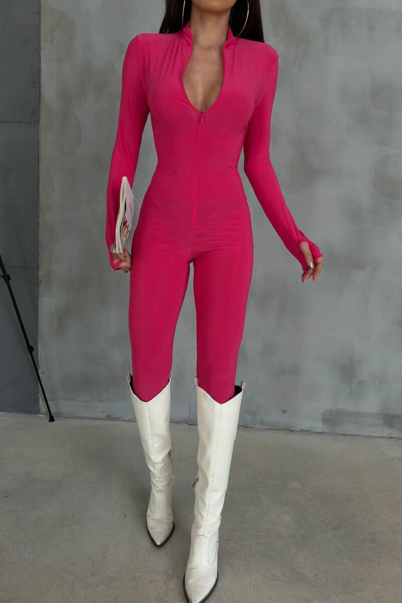 ONE COLOR WOMAN JUMPSUIT FUCHSIA/CIKLAMI - 2