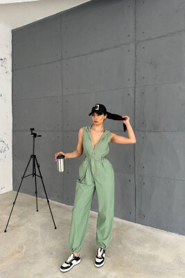 ONE COLOR WOMAN JUMPSUIT MINT/MENTE 