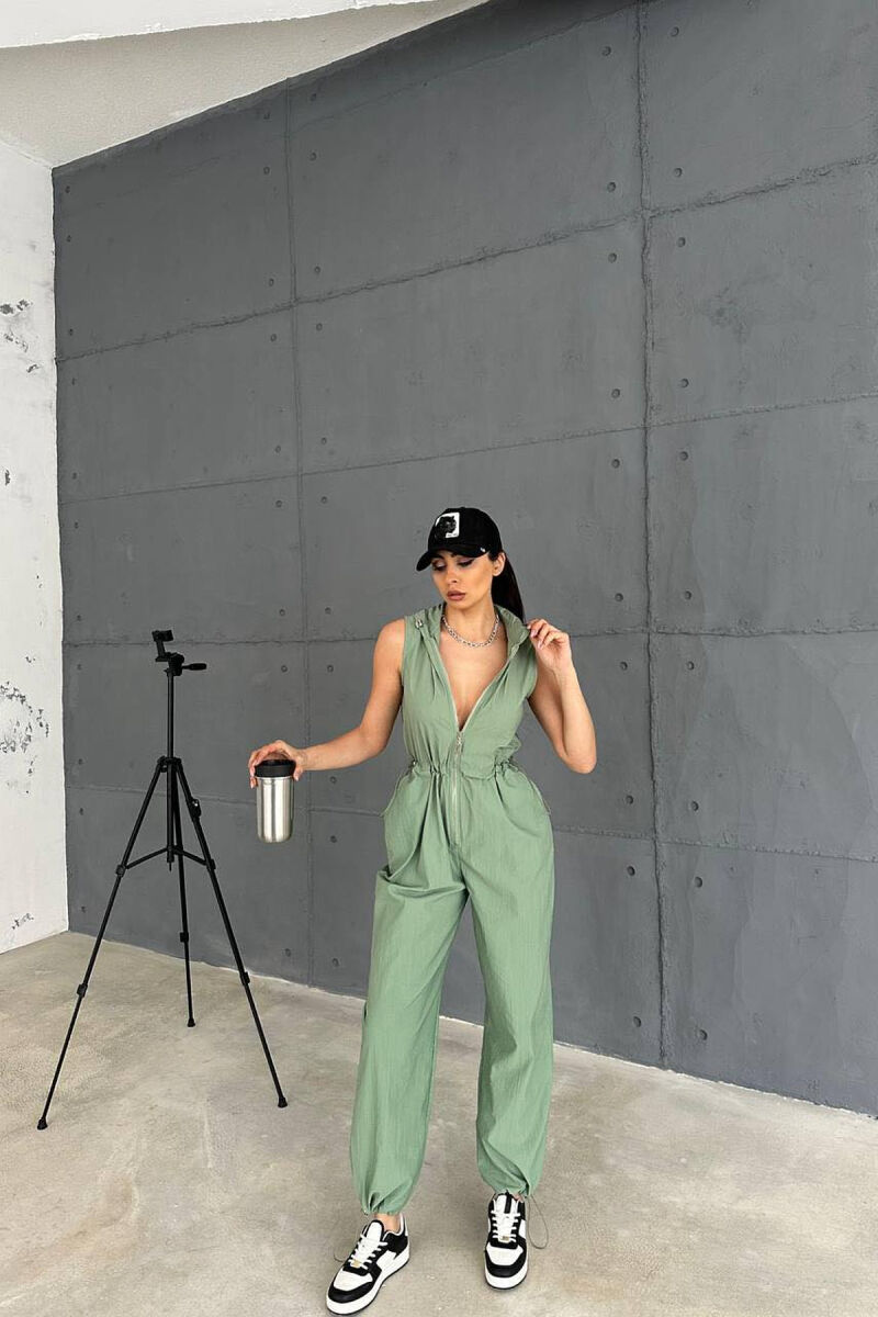 ONE COLOR WOMAN JUMPSUIT MINT/MENTE - 4