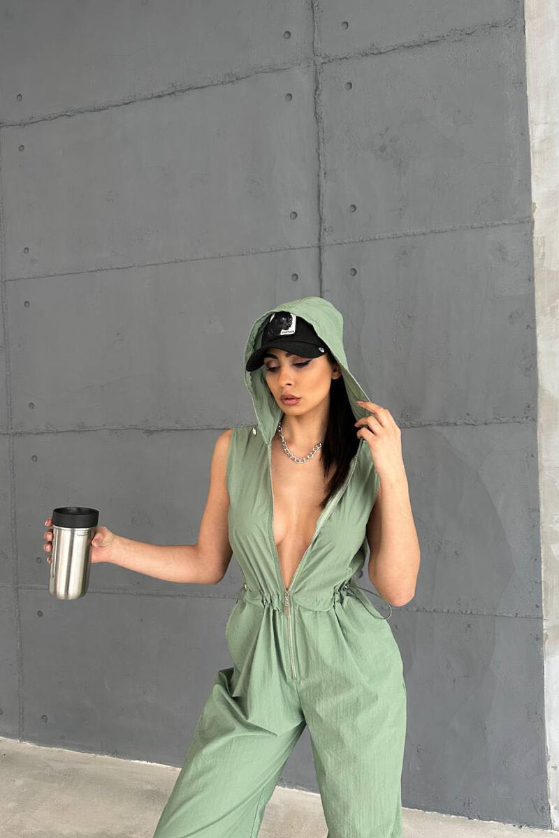 ONE COLOR WOMAN JUMPSUIT MINT/MENTE - 5