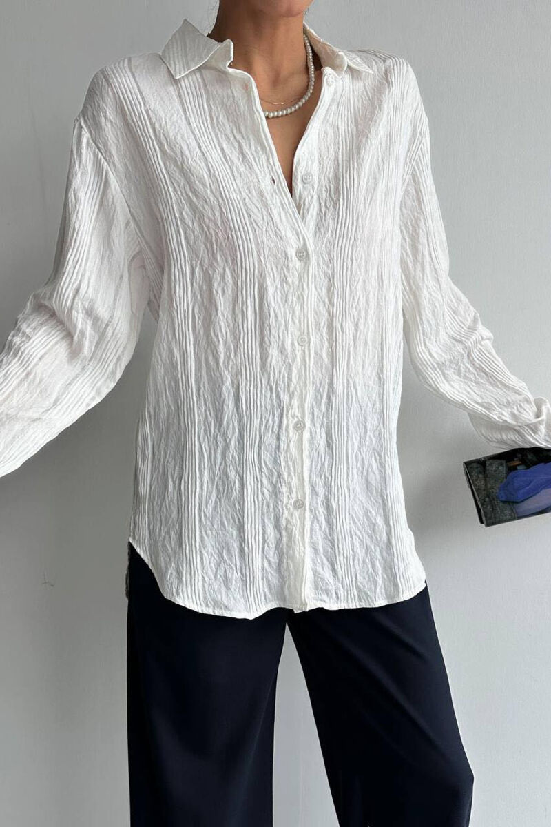 ONE COLOR WOMAN SHIRT CREAM/KREM - 2