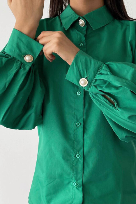 ONE COLOR WOMAN SHIRT GREEN/JESHILE - 2