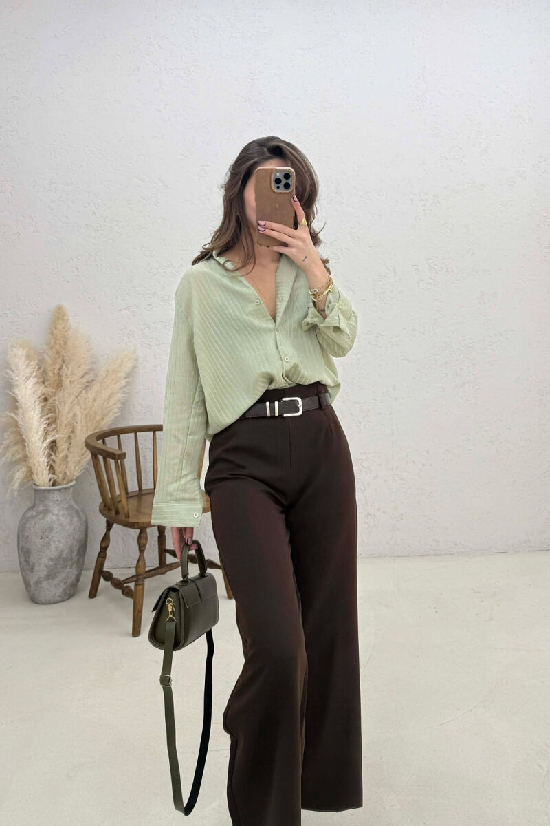 ONE COLOR WOMAN SHIRT MINT/MENTE - 2