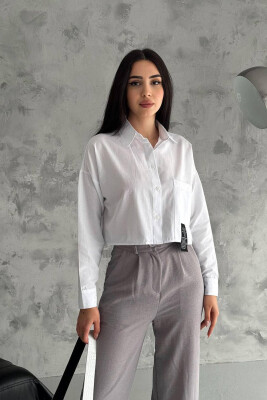 ONE COLOR WOMAN SHIRT WHITE-E BARDHE 