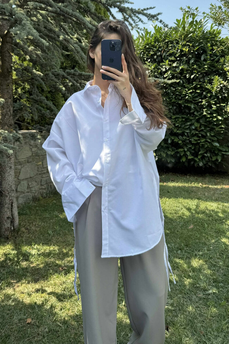 ONE COLOR WOMAN SHIRT WHITE-E BARDHE - 1