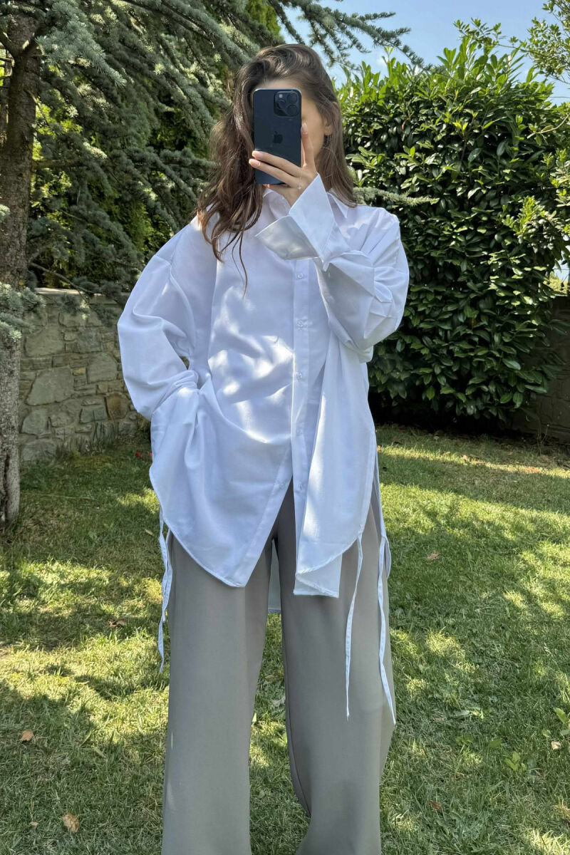 ONE COLOR WOMAN SHIRT WHITE-E BARDHE - 2