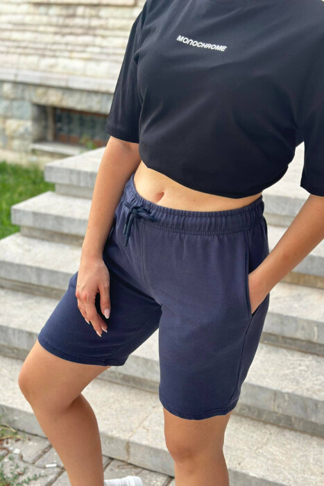 ONE COLOR WOMAN SHORTS BLUE/BLU - 2
