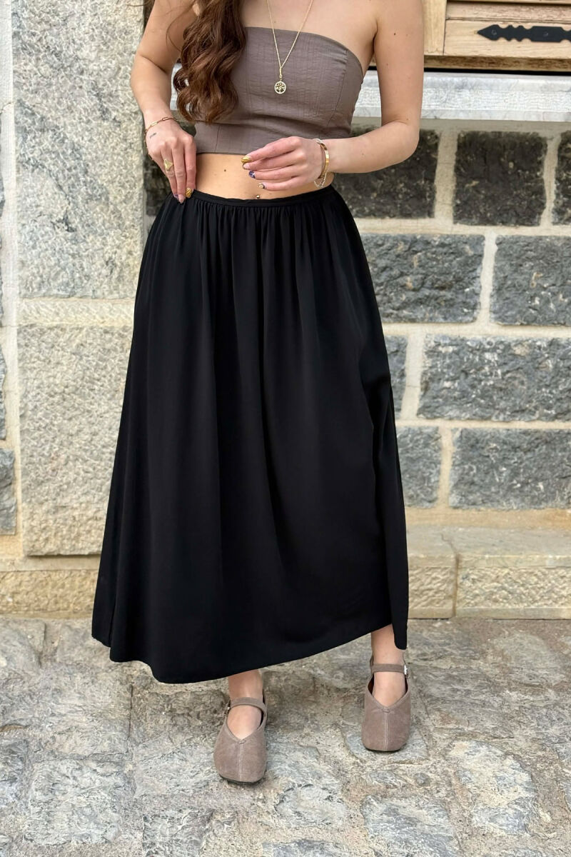 ONE COLOR WOMAN SKIRT BLACK/ E ZEZE - 2
