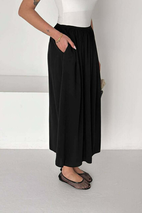 ONE COLOR WOMAN SKIRT BLACK/ E ZEZE - 