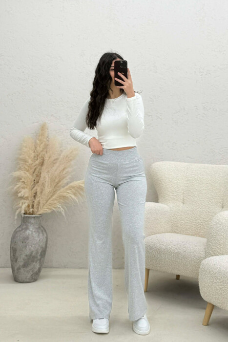 ONE COLOR WOMAN SWEATPANTS LIGHT GREY/GZ - 3