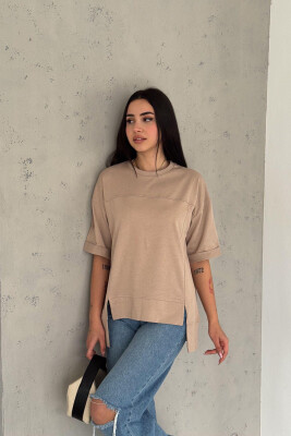 ONE COLOR WOMAN T-SHIRT BEIGE/BEZHE 