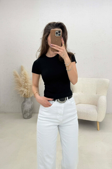 ONE COLOR WOMAN T-SHIRT BLACK/ E ZEZE - 1