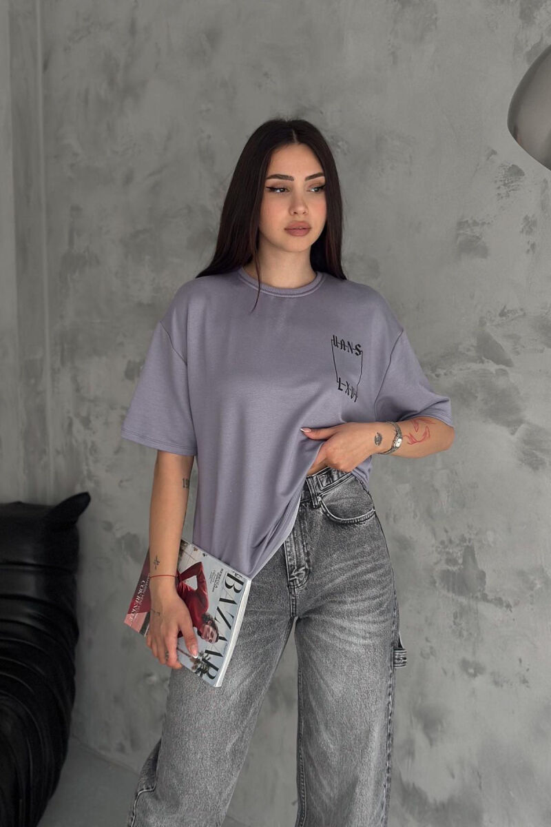 ONE COLOR WOMAN T-SHIRT PURPLE/LEJLA - 2