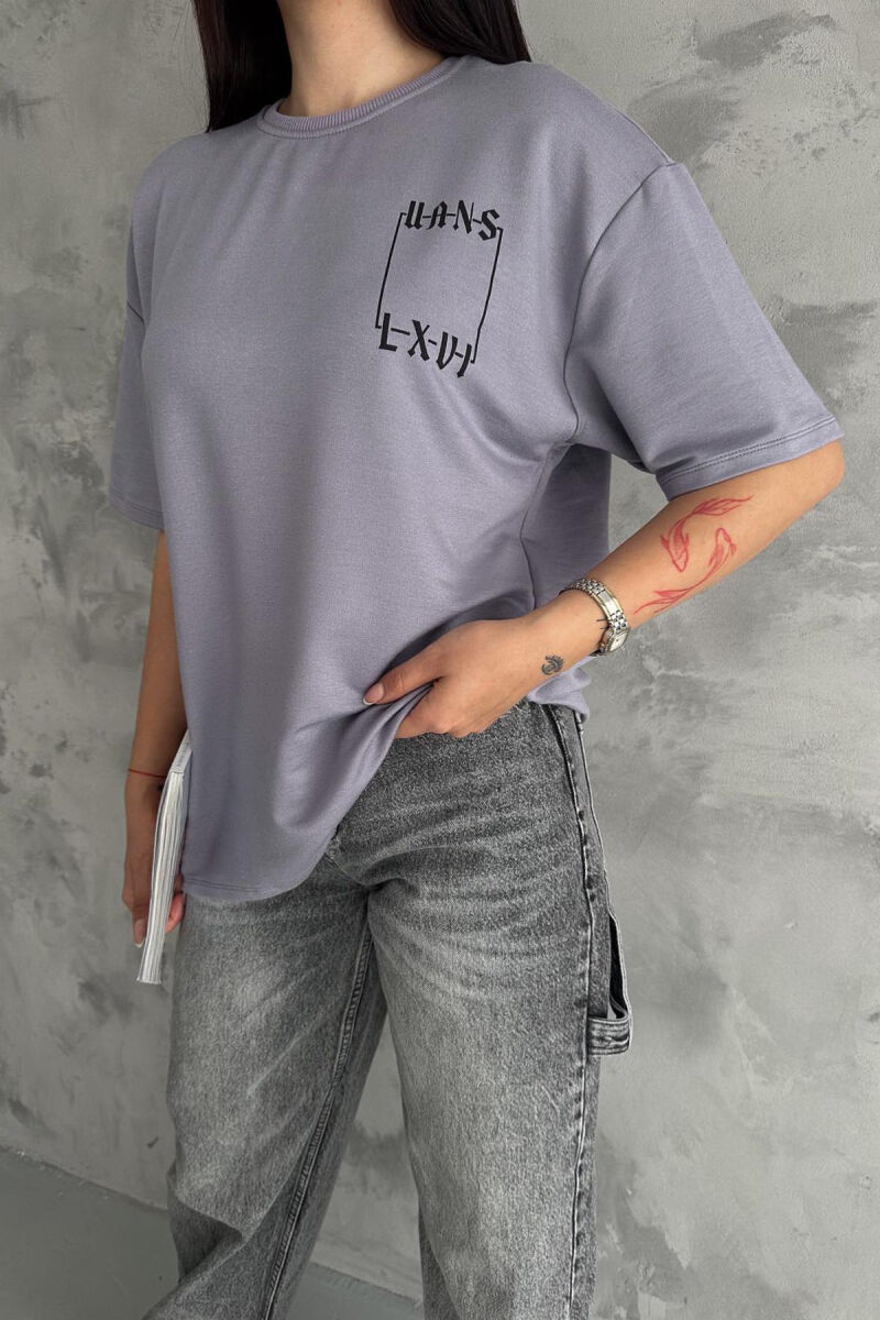 ONE COLOR WOMAN T-SHIRT PURPLE/LEJLA - 3