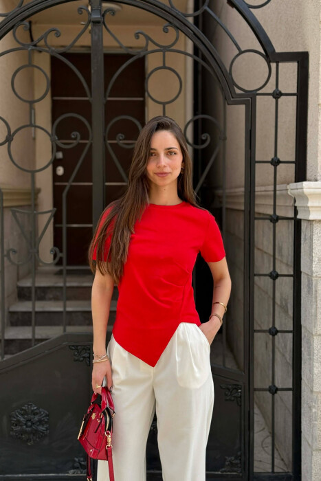 ONE COLOR WOMAN T-SHIRT RED/E KUQE 