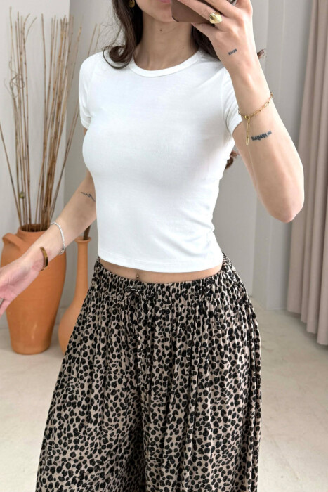 ONE COLOR WOMAN T-SHIRT WHITE-E BARDHE - 3