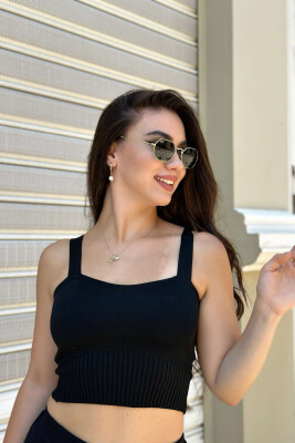 ONE COLOR WOMAN TANK SIMPLE BLACK/ E ZEZE - 1