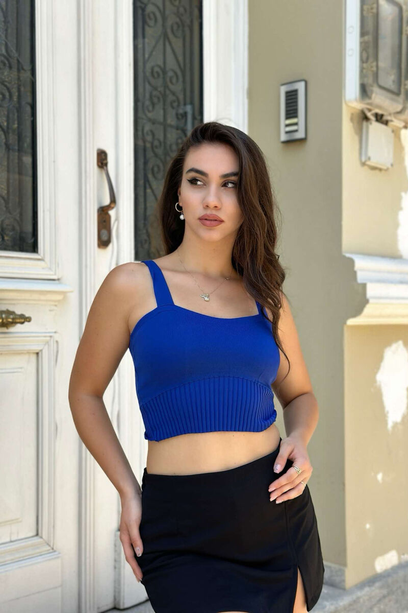 ONE COLOR WOMAN TANK SIMPLE BLUE/BLU - 2