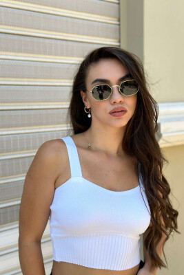 ONE COLOR WOMAN TANK SIMPLE WHITE-E BARDHE 