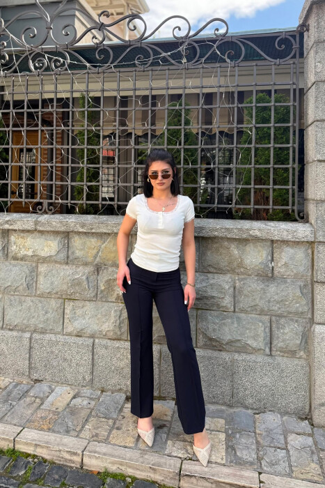 ONE COLOR WOMAN TROUSERS DARK BLUE+BLUE/BLU ERRET+BLU 