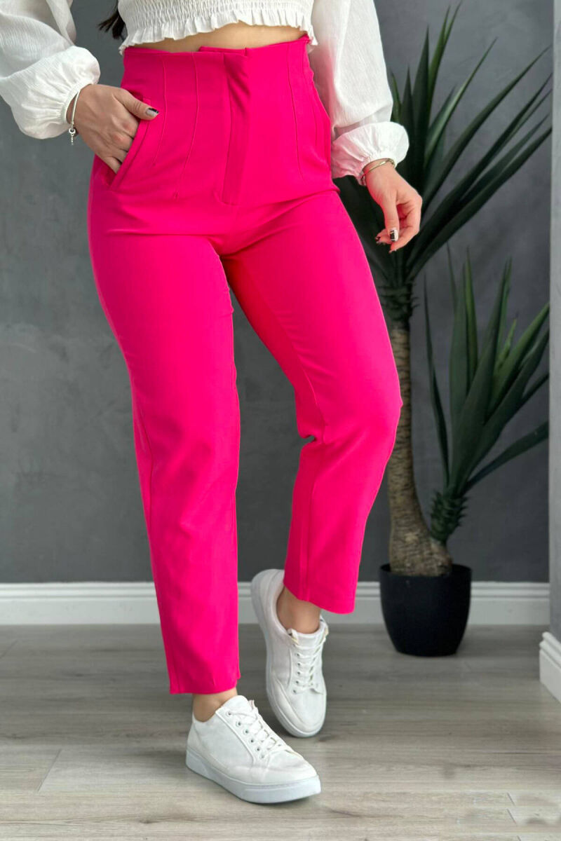 ONE COLOR WOMAN TROUSERS FUCHSIA/CIKLAMI - 1