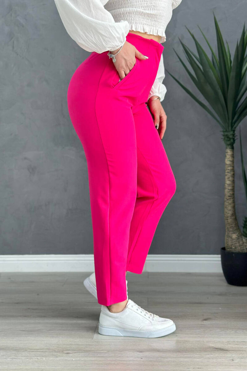 ONE COLOR WOMAN TROUSERS FUCHSIA/CIKLAMI - 2