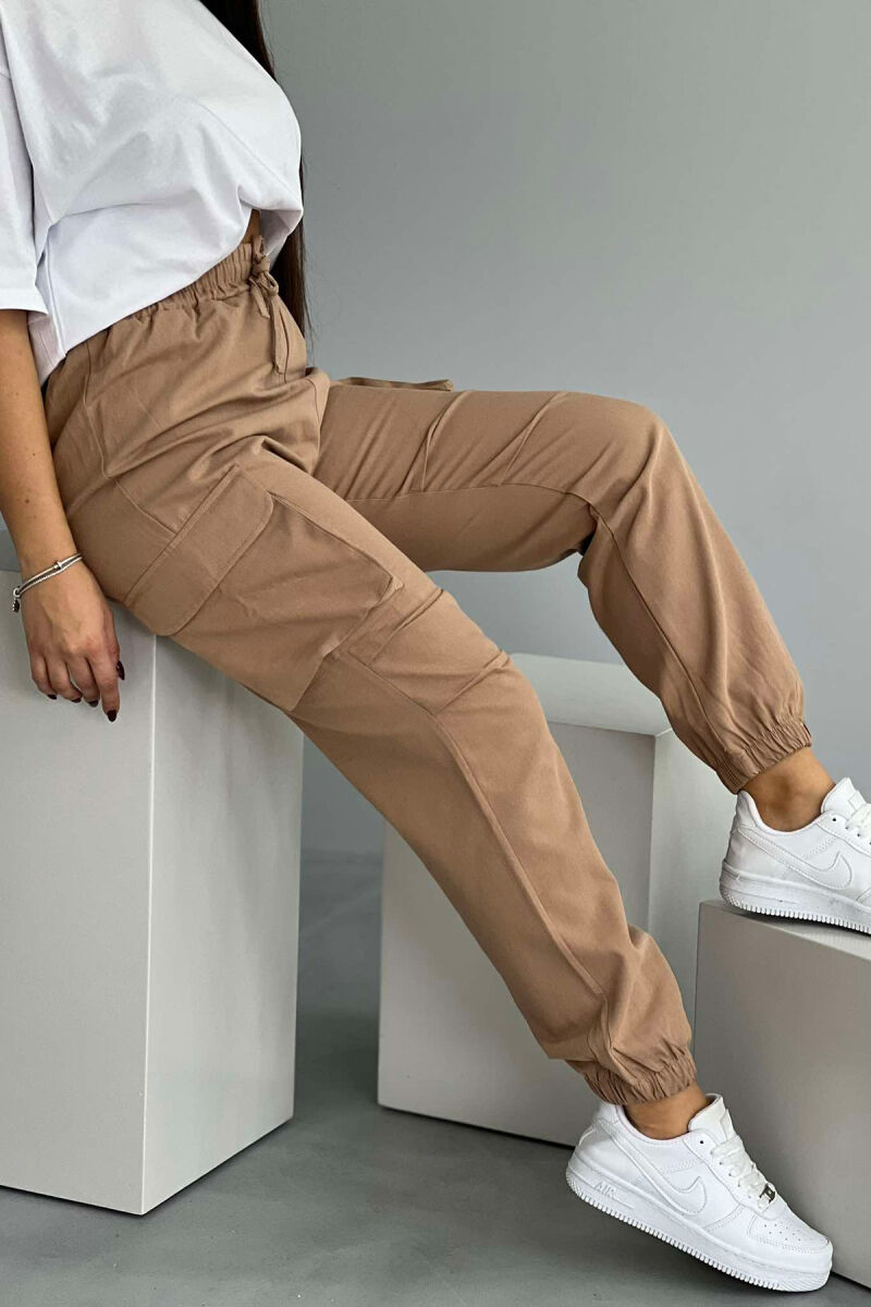 ONE COLOR WOMEN CARGO BROWN/KAFE - 2