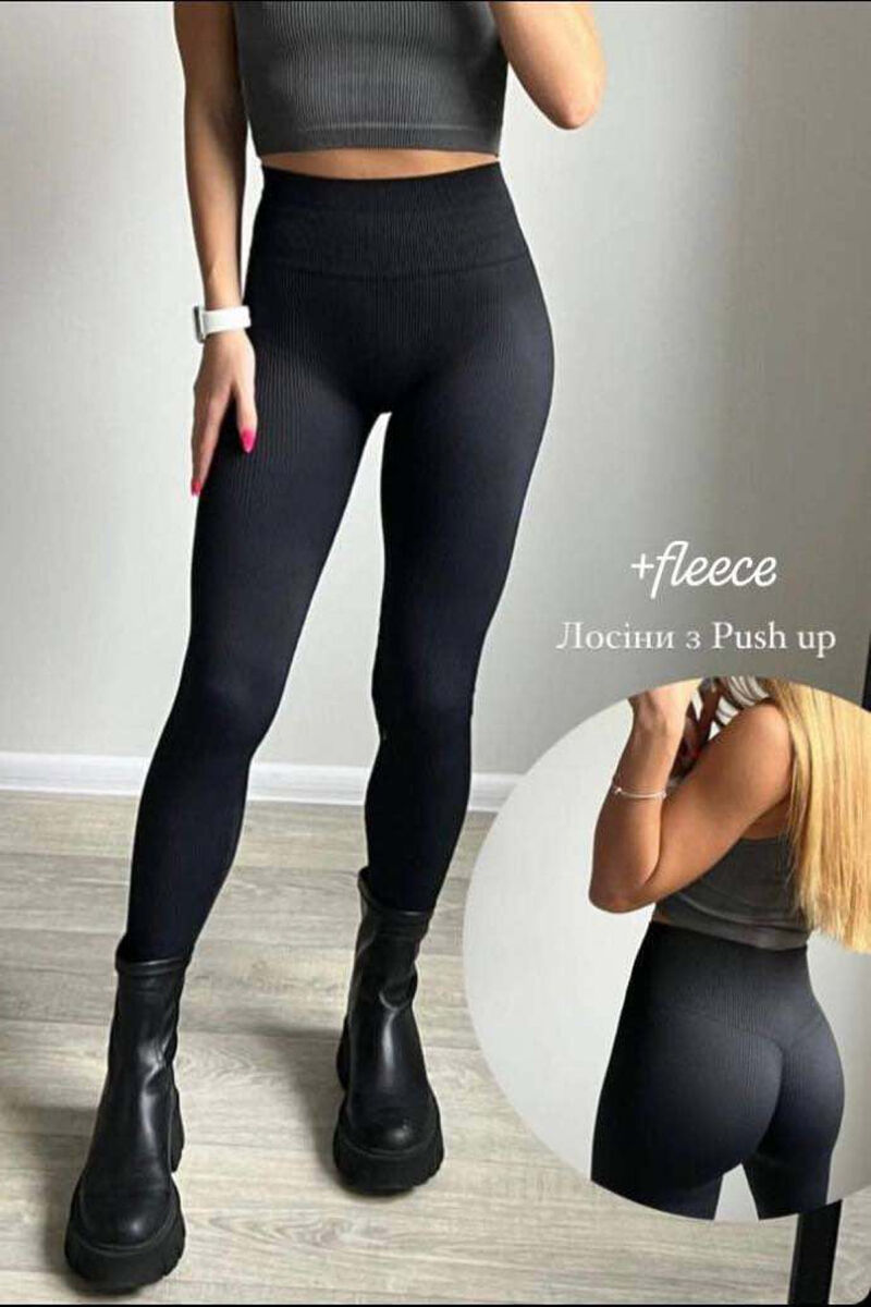 ONE COLOR WOMEN LEGGINGS BLACK/ E ZEZE - 1