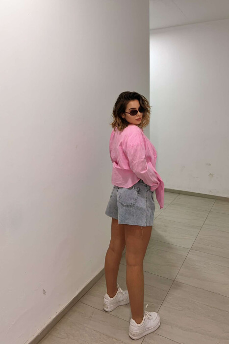 ONE COLOR WOMEN SHORT JEANS LIGHTBLUE/BZ - 4