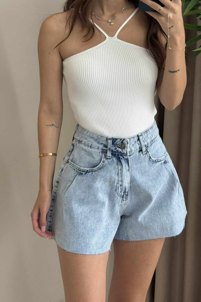 ONE COLOR WOMEN SHORT JEANS LIGHTBLUE/BZ - 4