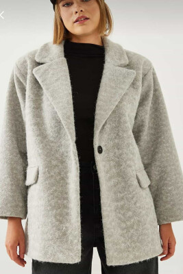 ONE COLOR WOOL WOMEN JACKET LIGHT GREY/GZ 