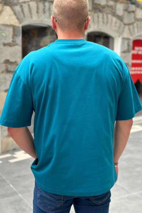 ONE COLOR WRITING MAN SHIRT BLUE STONE/GK - 3