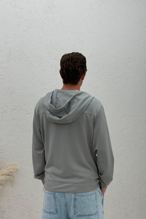 ONE COLOR ZIPPER MEN JACKET GREY/GRI - 2